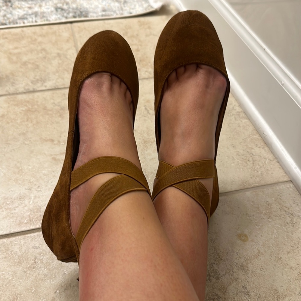 Women’s Brown Ballet Flat Sandal Shoes